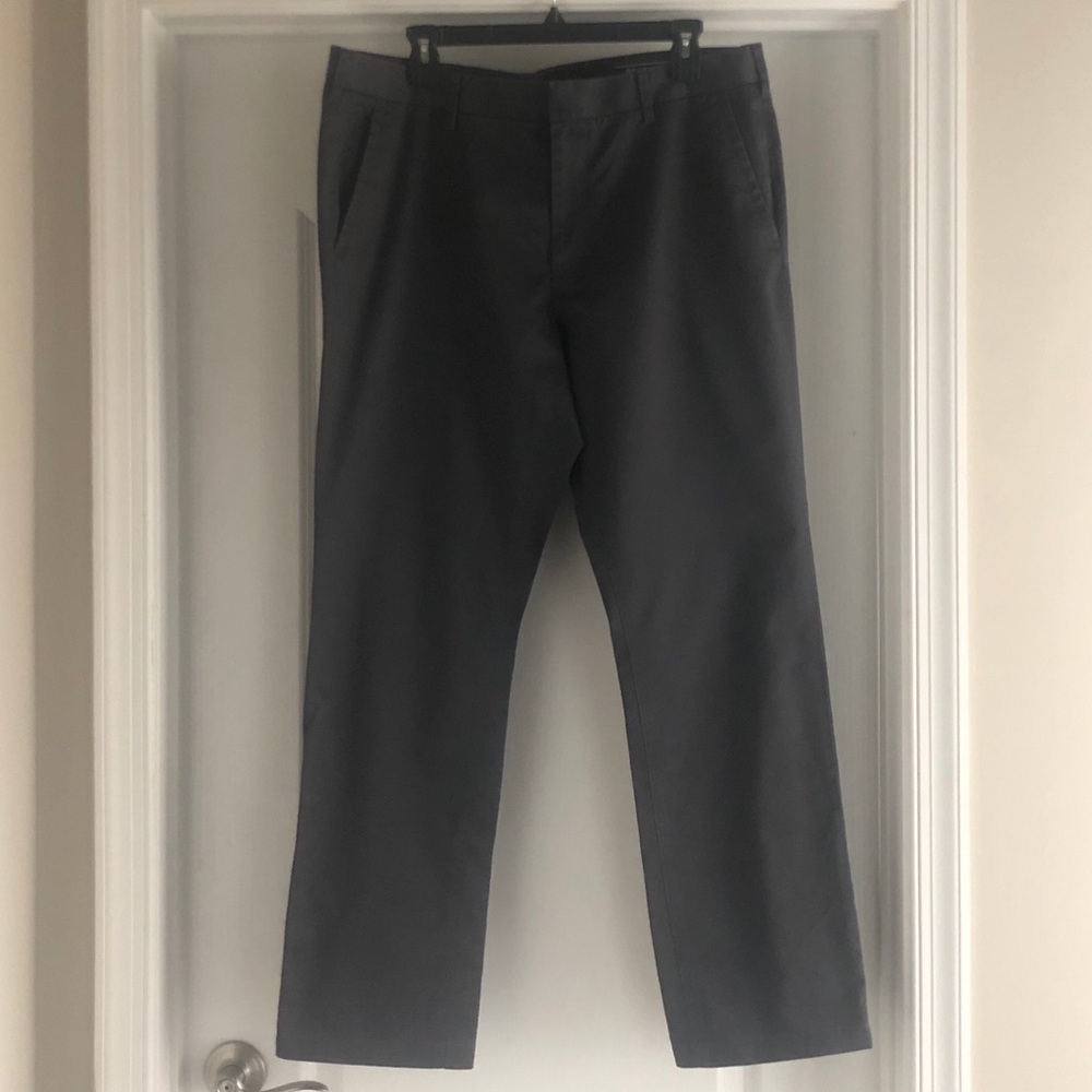 Grey Straight Dress Pants